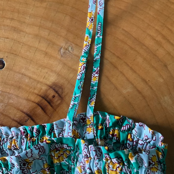 NWT Multicolor Stripe Floral Crop Top Size Small - Picture 5 of 7